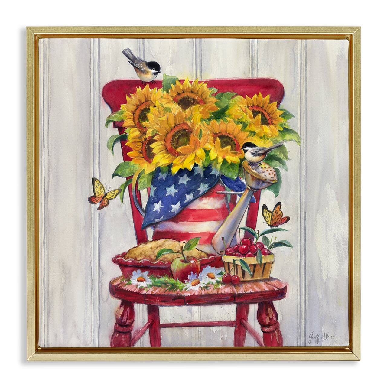 Stupell Industries Patriot Porch Still Life Floater Framed Art